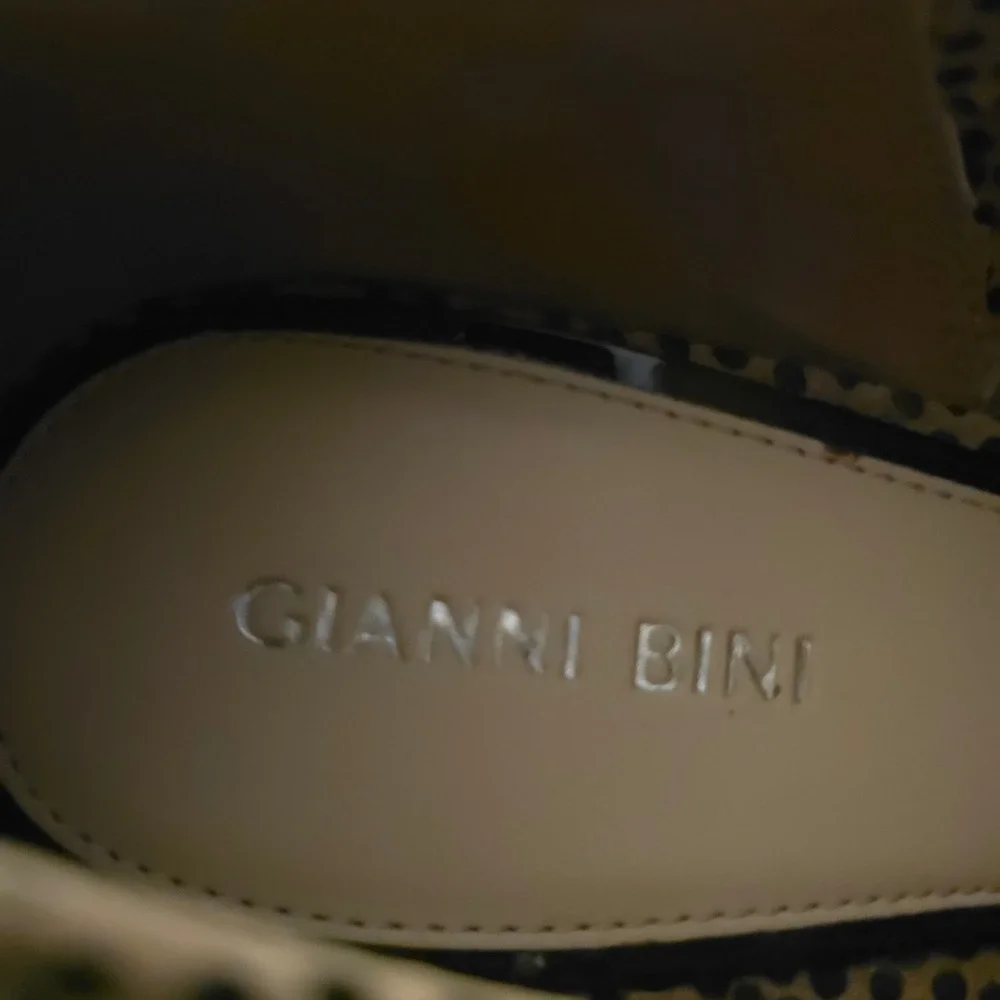 Gianni Bini Leopard Daveigh Suede 8.5‎ Studded Ankle Booties Block Heel Rocker